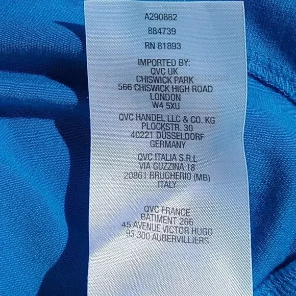 Isaac Mizrahi Live 3X Womens Blouse Turquoise Color - Picture 2 of 8